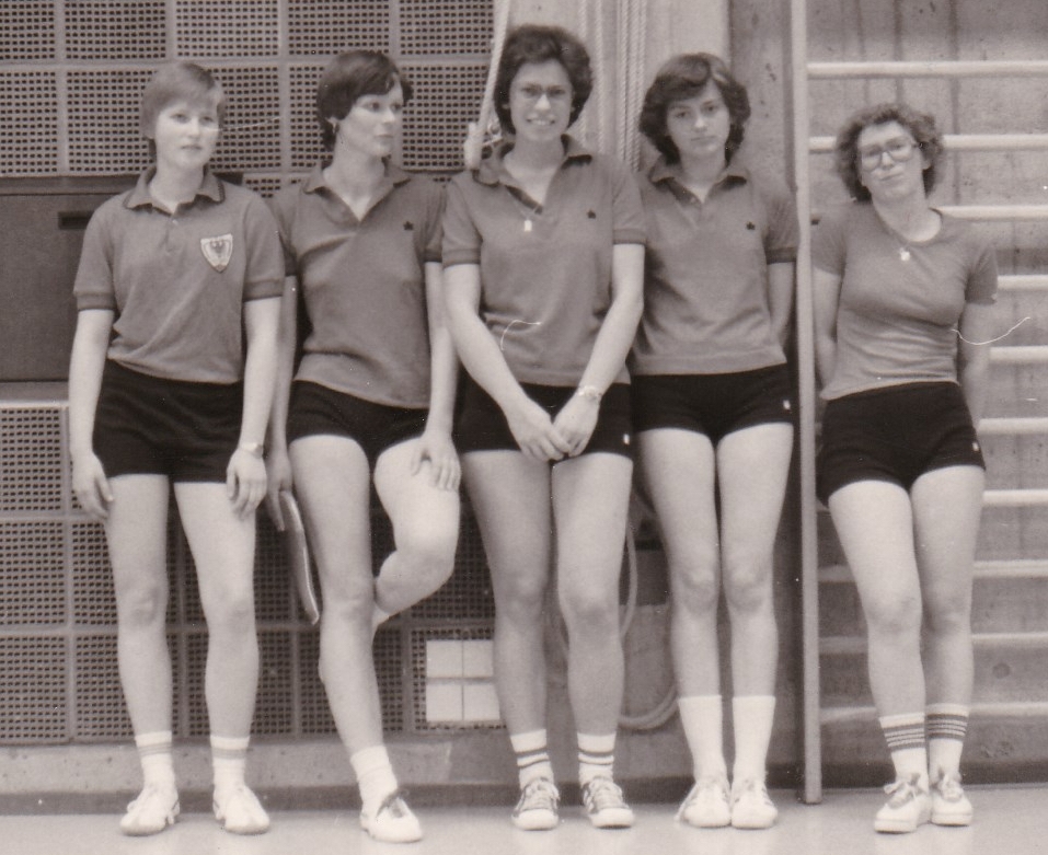 Damen 1 VR 1978/79. Von links: B. Reichelt, Steimer, Deifel, Temesberger, Schick