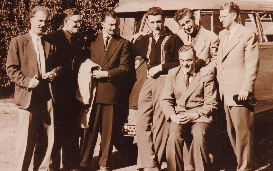 Herren 1 1955. Von links: Rodewald, Fiegler, Grimm, Ohnmacht, C. Draheim, Kerber, J. Draheim