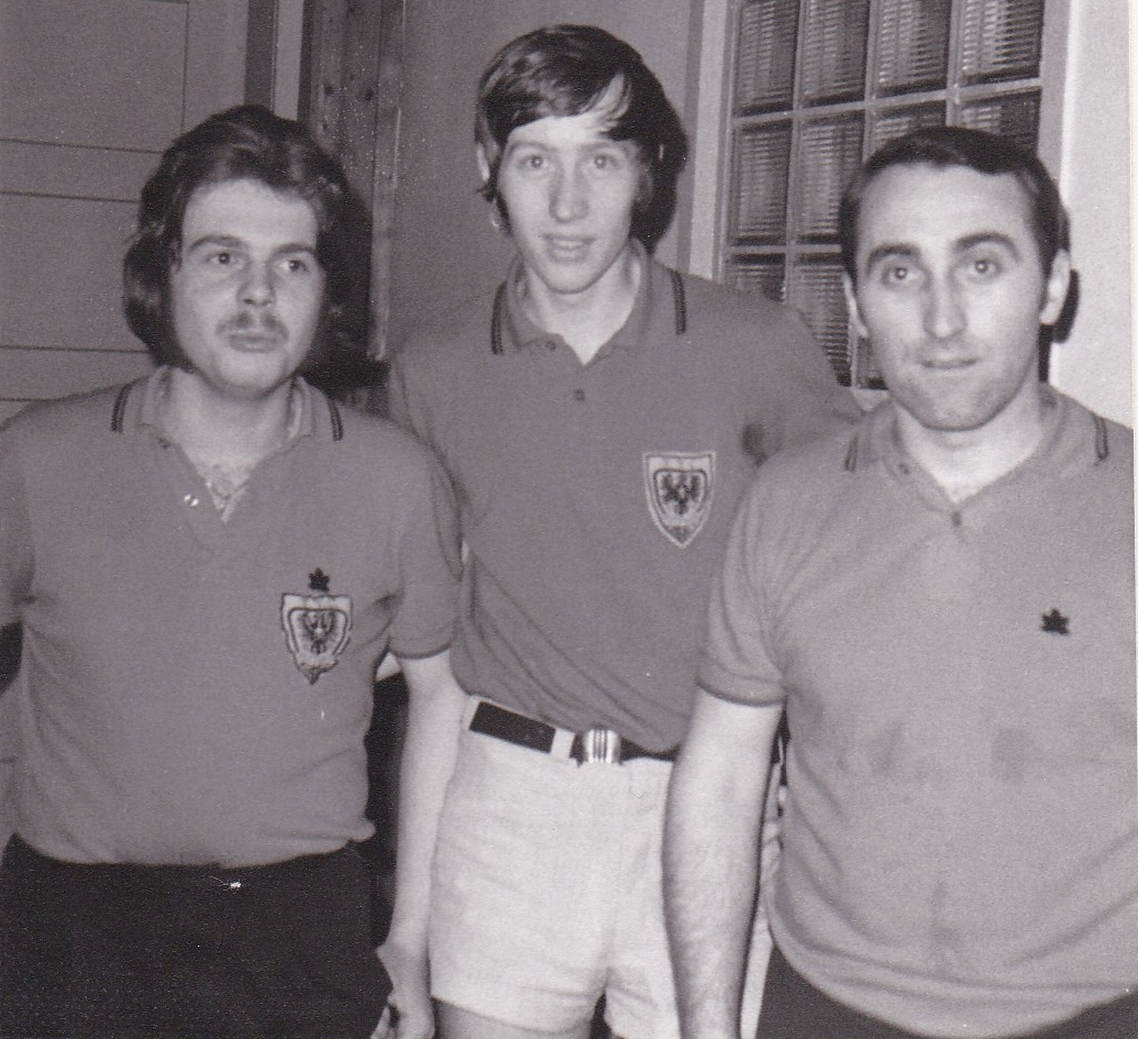 Herren 1 Pokal 1971. Von links: Friedrich, P. Müller, Kreißl