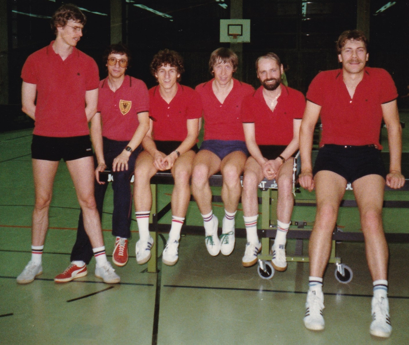 Herren 1 RR 1982/83. Von links: Schote, Bacher, Koch, P. Müller, Klugmann, Hölle