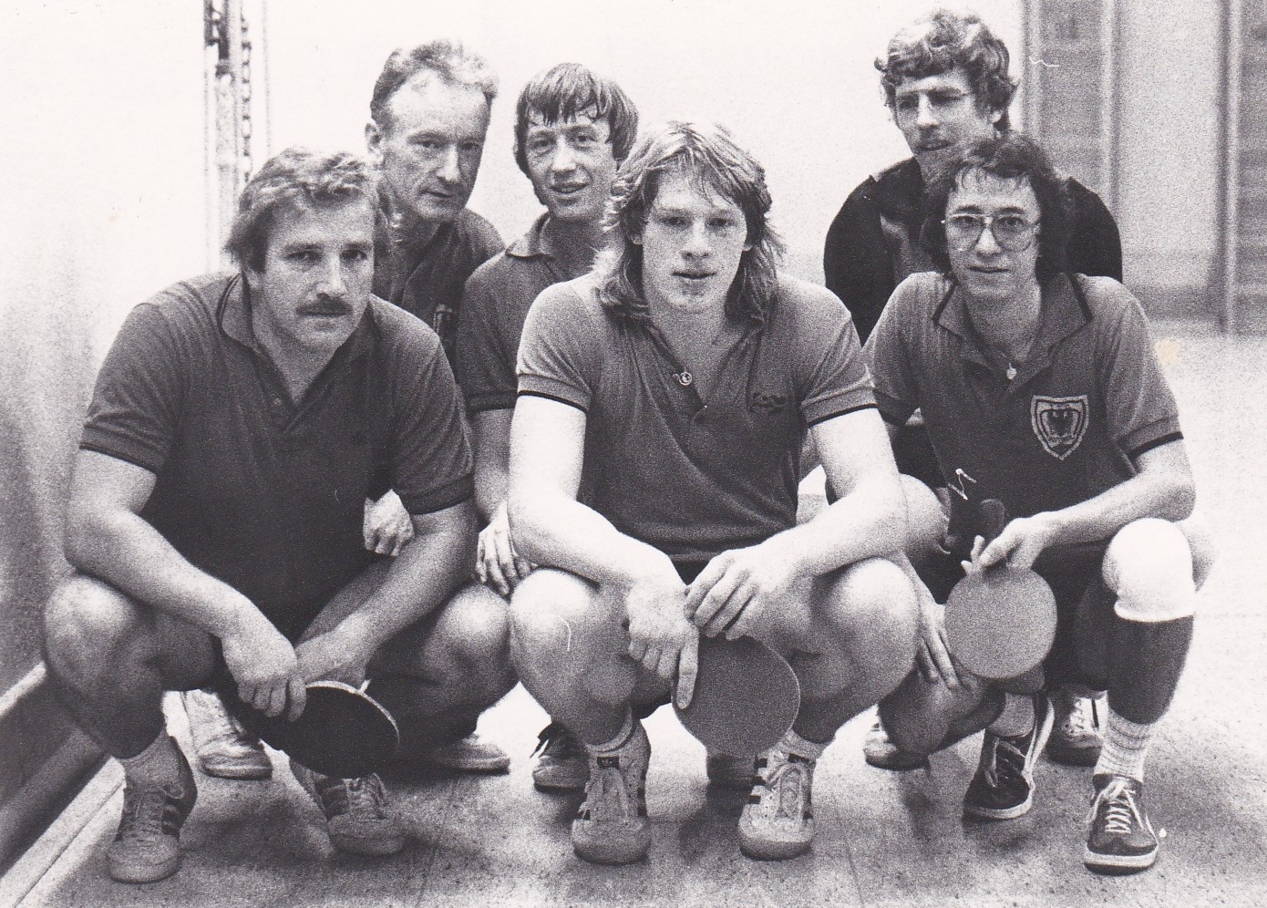 Herren 1 VR 1983/84. Von links: Wöhrle, Wehrmann, P. Müller, Regele, Schote, Bacher