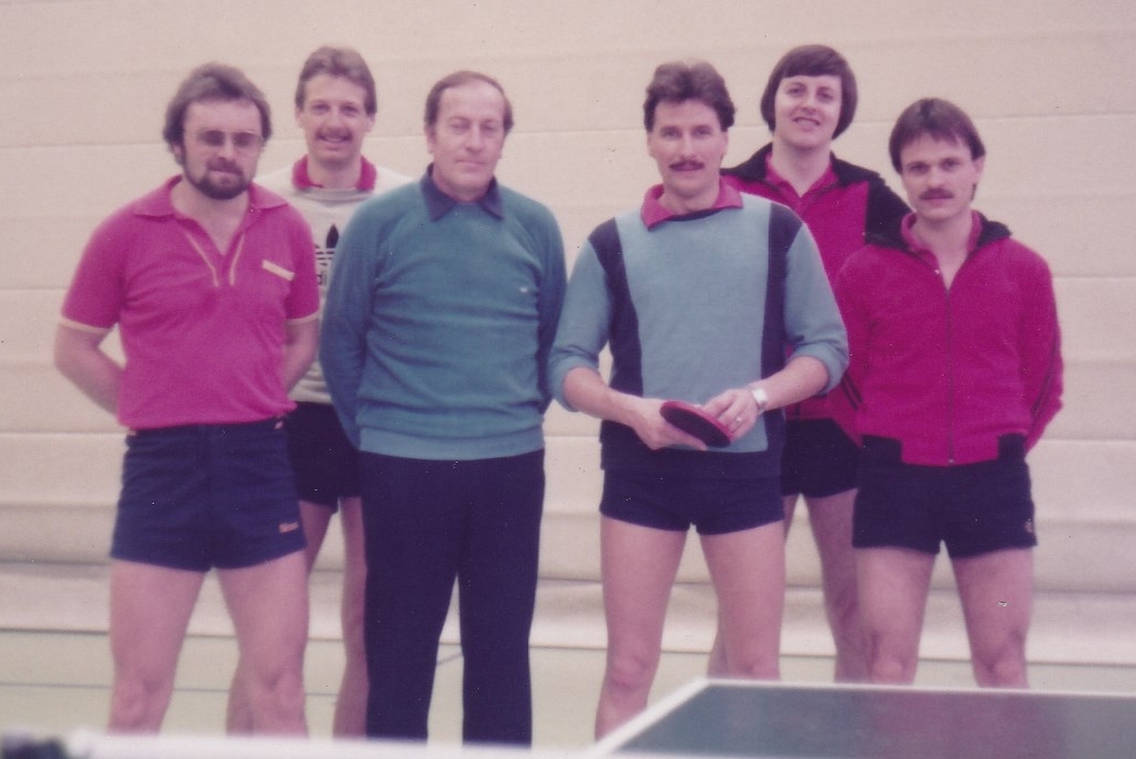Herren 2 1982/83. Von links: Spreter, Klemm, Deifel, Heldt, Mahler, Kaschuba