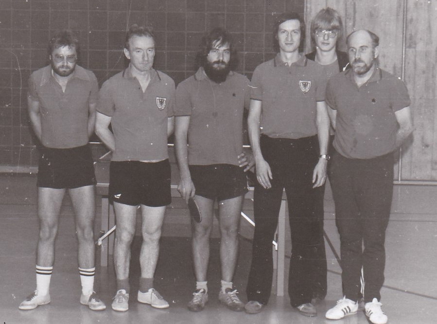 Herren 2 VR 1978/79. Von links: Spreter, Wehrmann, Mutscheller, Emminger, Lampe, Effinger