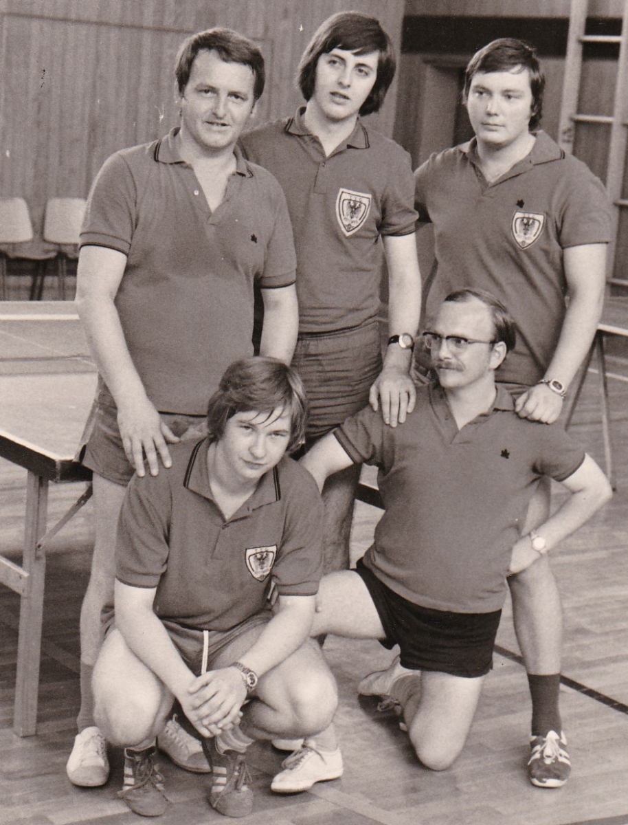 Herren 3 VR 1975/76. Von links: G. Zeiselmeier, F. Reichelt, Mahler, Krüger, Trampenau
