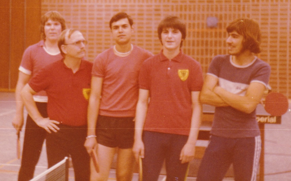 Herren 4 RR 1980/81. Von links: Rimp, Krüger, Ruiz, Daiber, Vogler