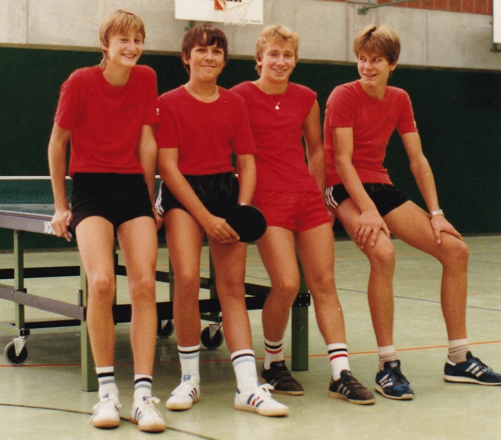 Jungen 2 VR 1984/85. Von links: Becker, Böltau, Dold, Rosenberger